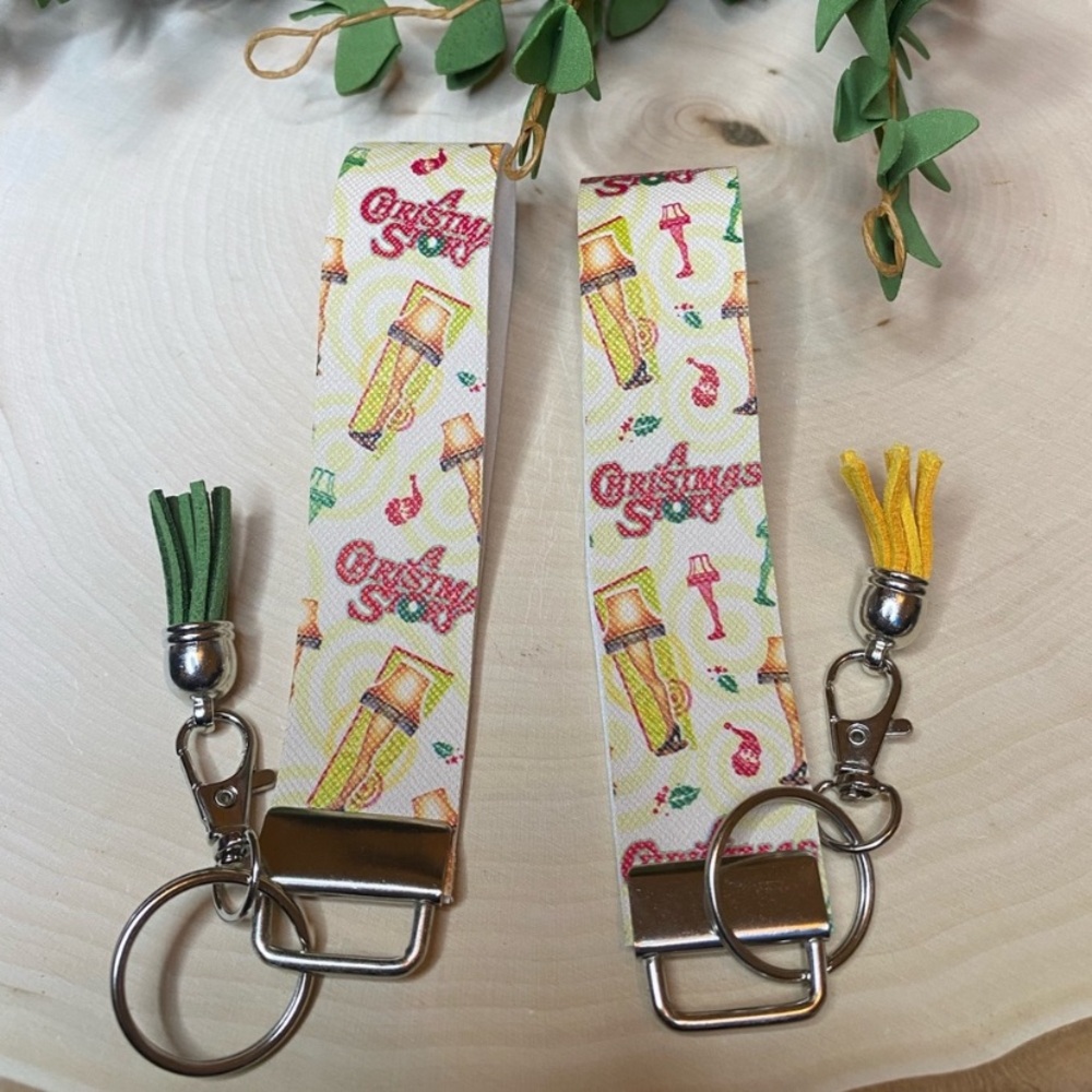 Christmas Story Design Keychain Wristlet (price for 1)